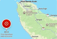 Gempa M5,7 Guncang Calang Aceh Jaya, BMKG Pastikan Tidak Berpotensi Tsunami