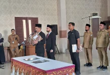 Bupati Aceh Barat Lantik 20 Pejabat, Dorong Peningkatan Kinerja dan Pelayanan