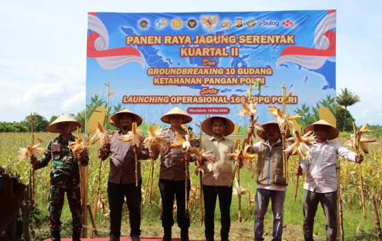 polres Aceh barat dukung swasembada  pangan panen jagung