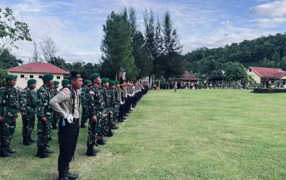 Sinergitas TNI Polri Prajurit TNI Kodim Abdya Ikuti Upacara HUT ke-80 Bhayangkara