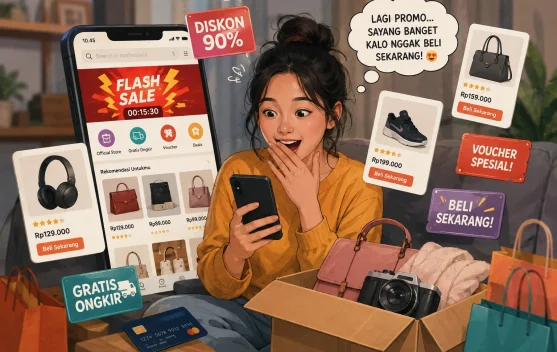 Promo Menggoda, Tren Belanja Impulsif di Marketplace Kian Marak