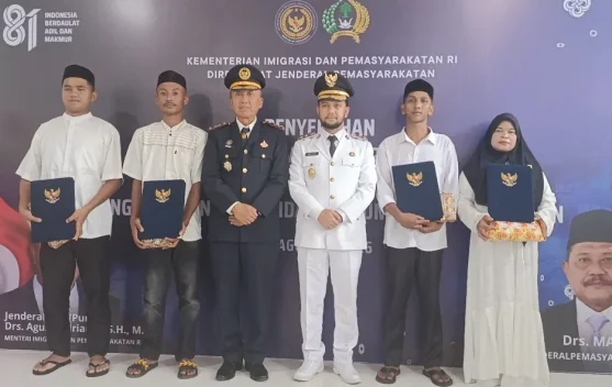 Sebanyak 351 Warga Binaan Lapas Meulaboh Terima Remisi HUT ke-81 Kemerdekaan RI