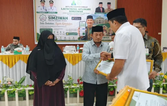 Kemenag Simeulue Raih Penghargaan Instansi Vertikal Taat Zakat dari Baitul Mal