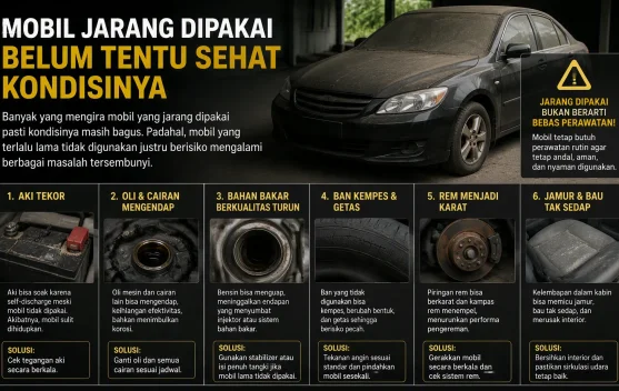 Seperti ini Kondisi Mobil jika Jarang Dipakai