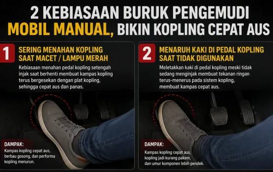 Berikut 2 Kebiasaan Buruk Pengemudi Mobil Manual