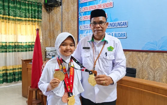 Siswa MIN 16 Aceh Barat Raih Tiga Emas di Taekwondo