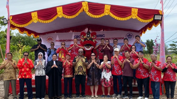 PSMTI Mimika Letakkan Batu Pertama Yayasan Peduli Kasih Tionghoa