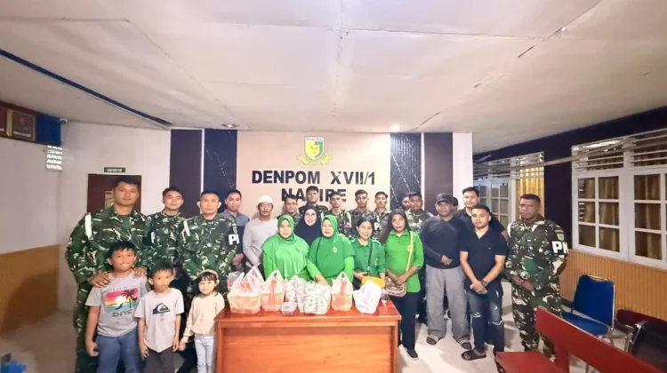 Pererat Persaudaraan, Persit Denpom XVII/1 Nabire Gelar Buka Puasa Bersama