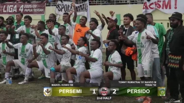 Liga 4 Papua Tengah: Babat Persemi Mimika 2-1, Persido Dogiyai Juara Grup A