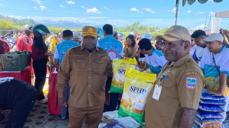 Dinas Ketahanan Pangan Papua Tengah Hadirkan Gerakan Pangan Murah Jelang Lebaran
