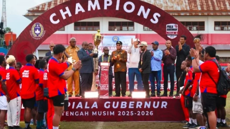 Perhelatan Bergengsi Liga 4 Piala Gubernur Papua Tengah Resmi Ditutup