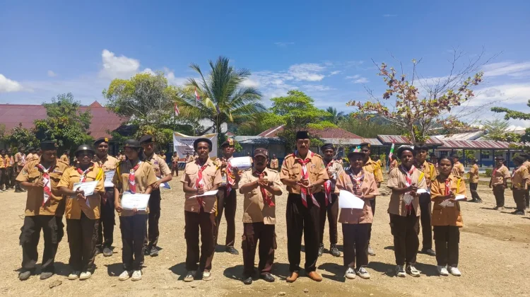 Kwartir Ranting Nabire Gelar Perjusami Bagi Pramuka Penegak