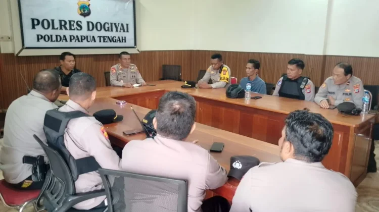 Rapat PJU - BKO Brimob, Polres Dogiyai Perkuat Strategi Jaga Kondusifitas Wilayah