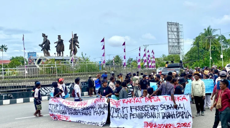 Aksi Front Rakyat Papua di DPRK Mimika, Tuntut Keadilan dan Perlindungan Hak Adat