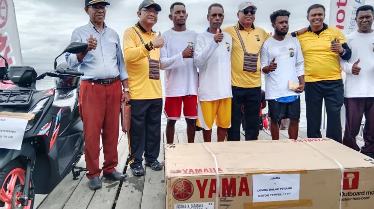 Jefri Bisai Juara! Lomba Motor Tempel Nabire Resmi Ditutup Kapolda Papua Tengah