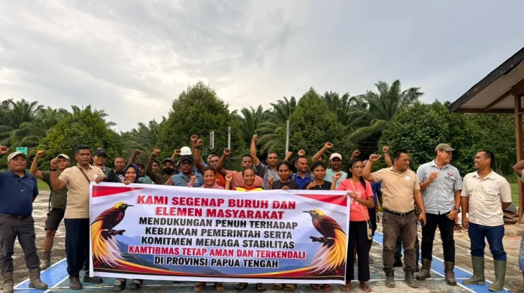 Jelang May Day, Ribuan Karyawan PT Nabire Baru Komitmen Jaga Kamtibmas Papua Tengah