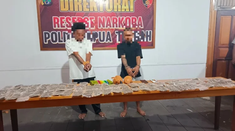 Ganja Lintas Laut Terungkap di Nabire, Dua Terduga Pelaku Diamankan Ditresnarkoba