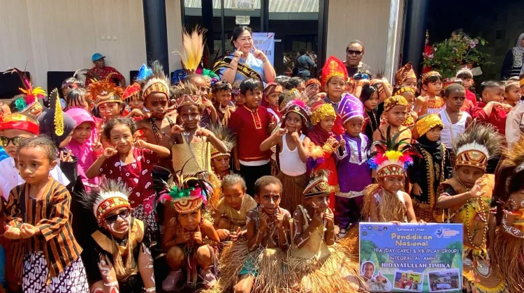 Semarak Hardiknas 2026, PAUD Mimika Tampilkan Budaya Nusantara