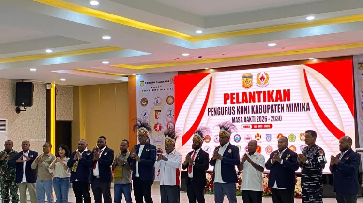 KONI Mimika Periode 2026–2030 Dilantik, Siap Cetak Atlet Berprestasi