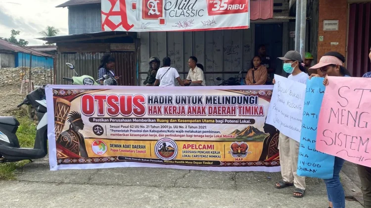 Aksi Bisu Pencaker Mimika Soroti Hak Kerja OAP ditengah pembahasan Otsus