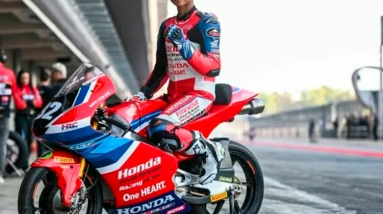 Kiandra Ramadhipa nyaris podium , di race pertama Moto3 Junior Catalunya 2026