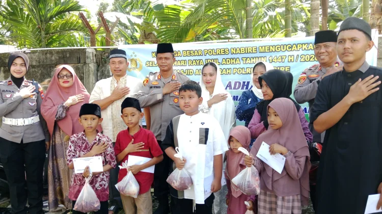 Polres Nabire Kurbankan 4 Sapi dan 2 Kambing, Perkuat Toleransi di Hari Iduladha
