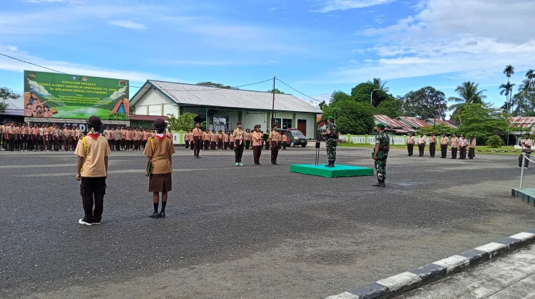 Kodim 1705 Nabire Bersama Kwarcab Nabire Mengelar Persami KKRI Tahun 2026