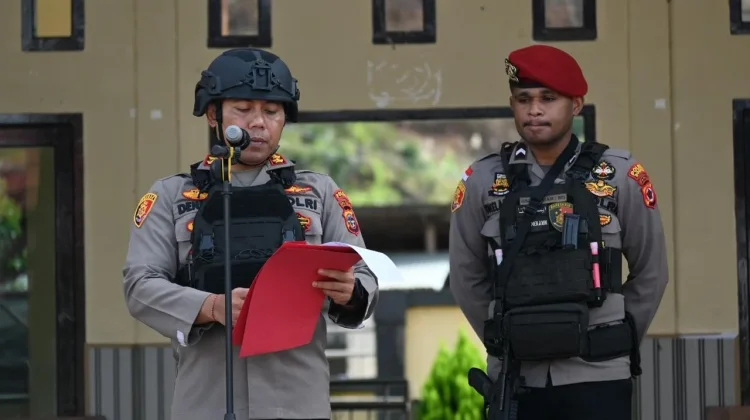 Polres Dogiyai Peringati Hari Lahir Pancasila Ke-81 Dengan Upacara Khidmat