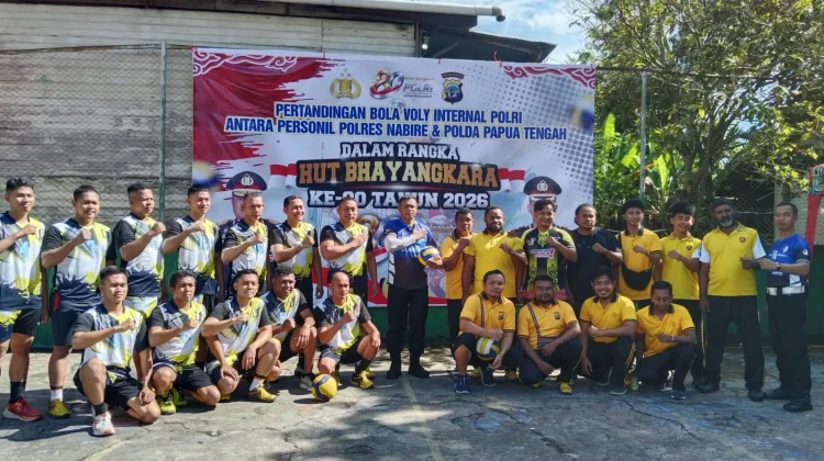 Semarak HUT Bhayangkara ke-80, Polres Nabire Gelar Turnamen Voli, Tenis Meja & Gaple
