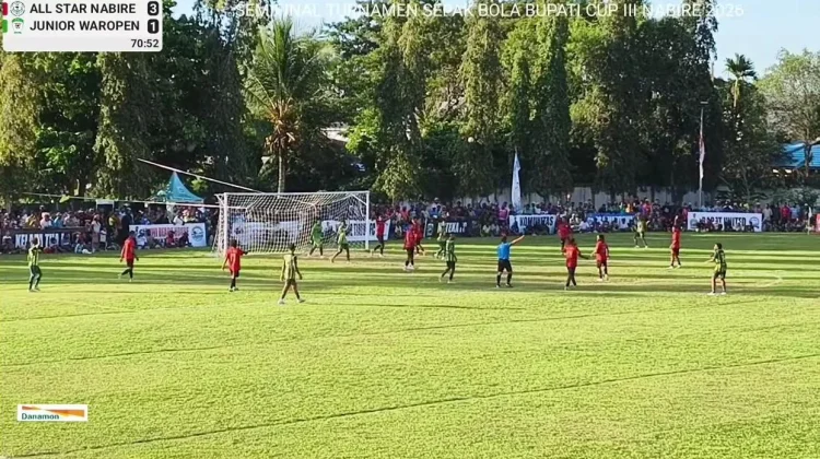 All Star Nabire Bungkam Junior FC Waropen 3-1, Tantang Gorano FC di Final Bupati Cup 3