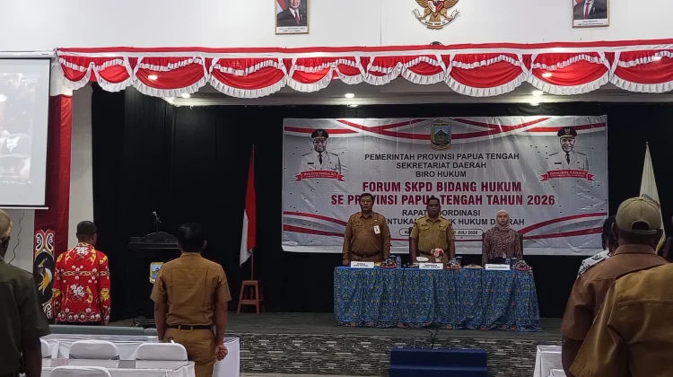 Biro Hukum Setda Papua Tengah Gelar Forum SKPD Bidang Hukum PT 2026