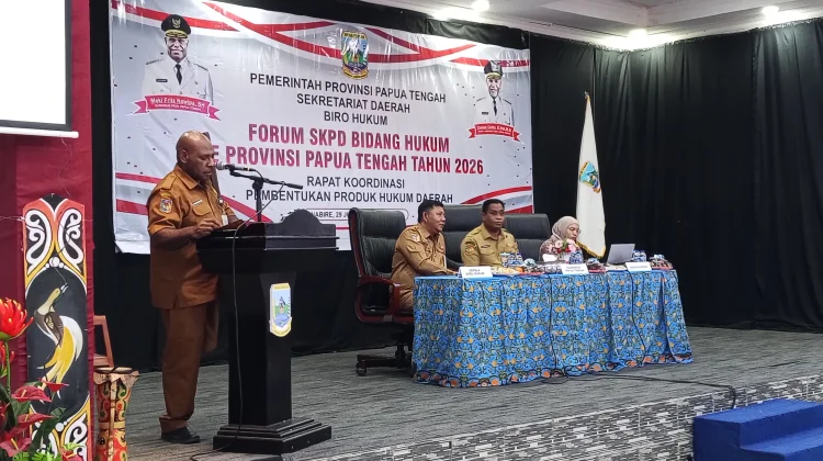 Pemprov Papua Tengah fokus  pembentukan produk hukum daerah di seluruh kabupaten