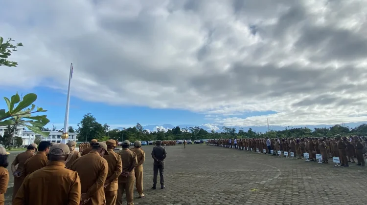 Realisasi Anggaran Jadi Perhatian dalam Apel Gabungan Pemkab Mimika