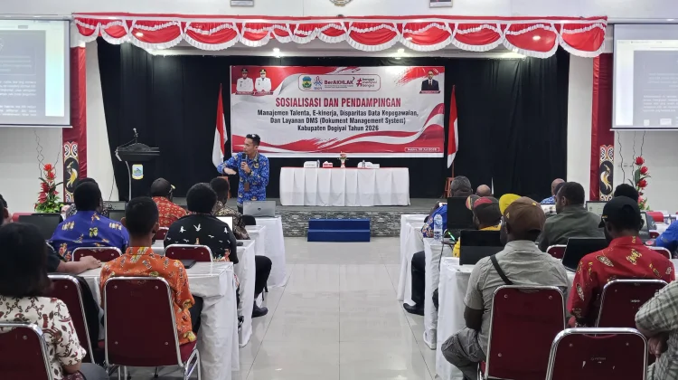 BKPSDM Dogiyai Gelar Sosialisasi dan Pendampingan E-Kinerja Bagi ASN