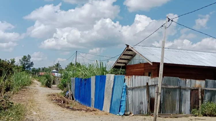 Warga Kalisemen Distrik Nabire Barat Keluhkan Tiang Listrik Kayu yang Mulai Rapuh