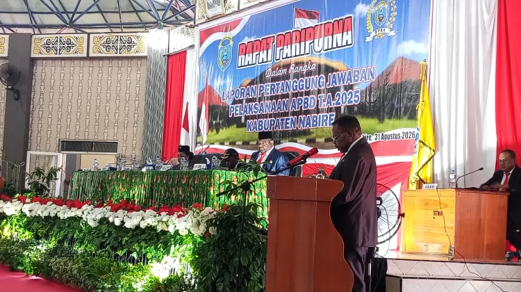 Rapat Paripurna Laporan Pertanggung Jawaban Pelaksana APBD T.H 2025 Pemkab Nabire