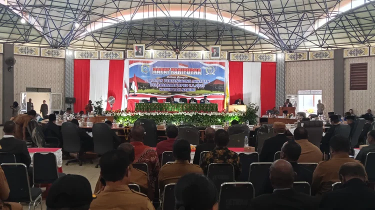 DPRK Nabire Gelar Rapat Paripuran Laporan Pelaksanaan APBD TA 2025 Pemkab Nabire