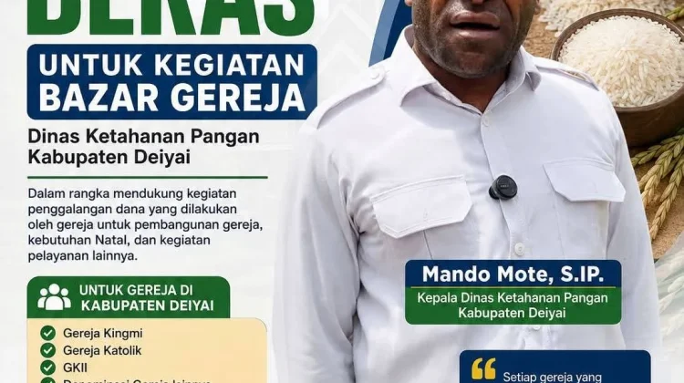Dinas Ketahanan Pangan Kabupaten Deiyai Siap Dukung Penuh Kegiatan Keagamaan