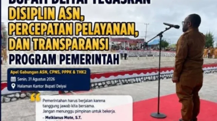 Seluruh ASN Pemkab Deyai Diajak Membangun Birokrasi yang Tertib dan Profesional