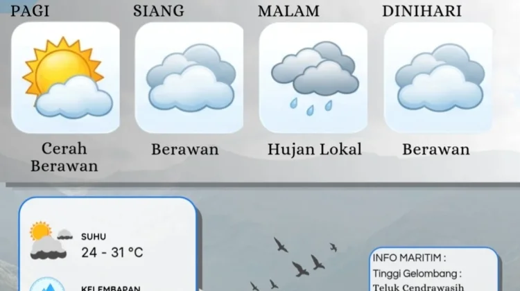 Prakiraan Cuaca Kota Nabire Rabu 30 September 2026