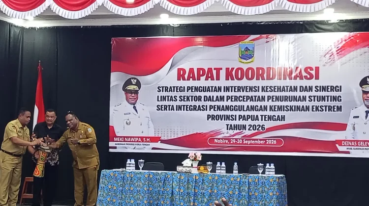 Pemprov Papua Tengah Perkuat Sinergi Lintas Sektor Penurunan Stunting Tahun 2026