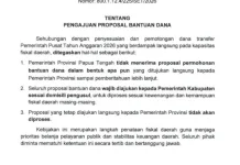 Provinsi Papua Tengah Hentikan Sementara Menerima Proposal Bantuan