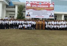 Apel Gabungan Awal Bulan Maret di Lingkungan Pemkab Nabire
