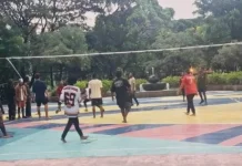 Menjelang  HUT Kingmi dan IPMANAPANDODE Jakarta Gelar Sparing Voli di Menteng