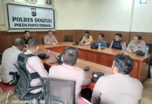 Rapat PJU - BKO Brimob, Polres Dogiyai Perkuat Strategi Jaga Kondusifitas Wilayah