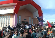 Demo Front Rakyat Bergerak di Nabire Tertib, Polisi Terapkan Pendekatan Humanis