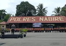 Kapolres Nabire Buka Lomba Pramuka Sambut Hari Bhayangkara ke-80