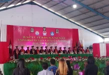 Rektor USWIM Nabire,  Mewisuda 99 Orang Sarjana Baru Angkatan XXV