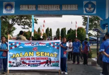 Menyongsong HUT ke-45  Keluarga Besar SMA YPK Nabire Gelar Jalan Sehat Berhadian