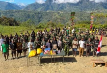 Operasi Koops TNI Habema Sita Sejumlah Senjata di Intan Jaya